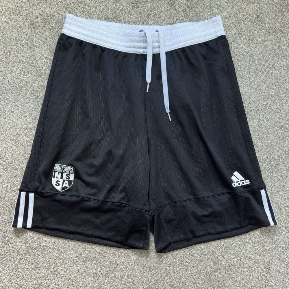 Adidas NSSA North Shore Sports Academy Basketball Shorts Men XL Black White